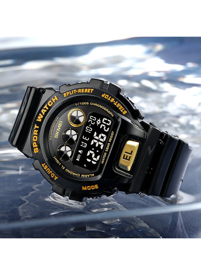 Men's Fashion Outdoor Sports  Multifunction Alarm 5Bar Waterproof Digital Watch  1813