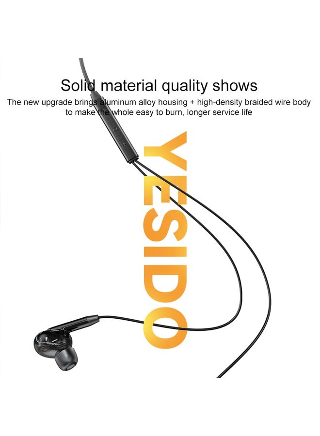 Yesido YH44 Type-C / USB-C In-Ear Wired Earphone, Length: 1.2m (Black)