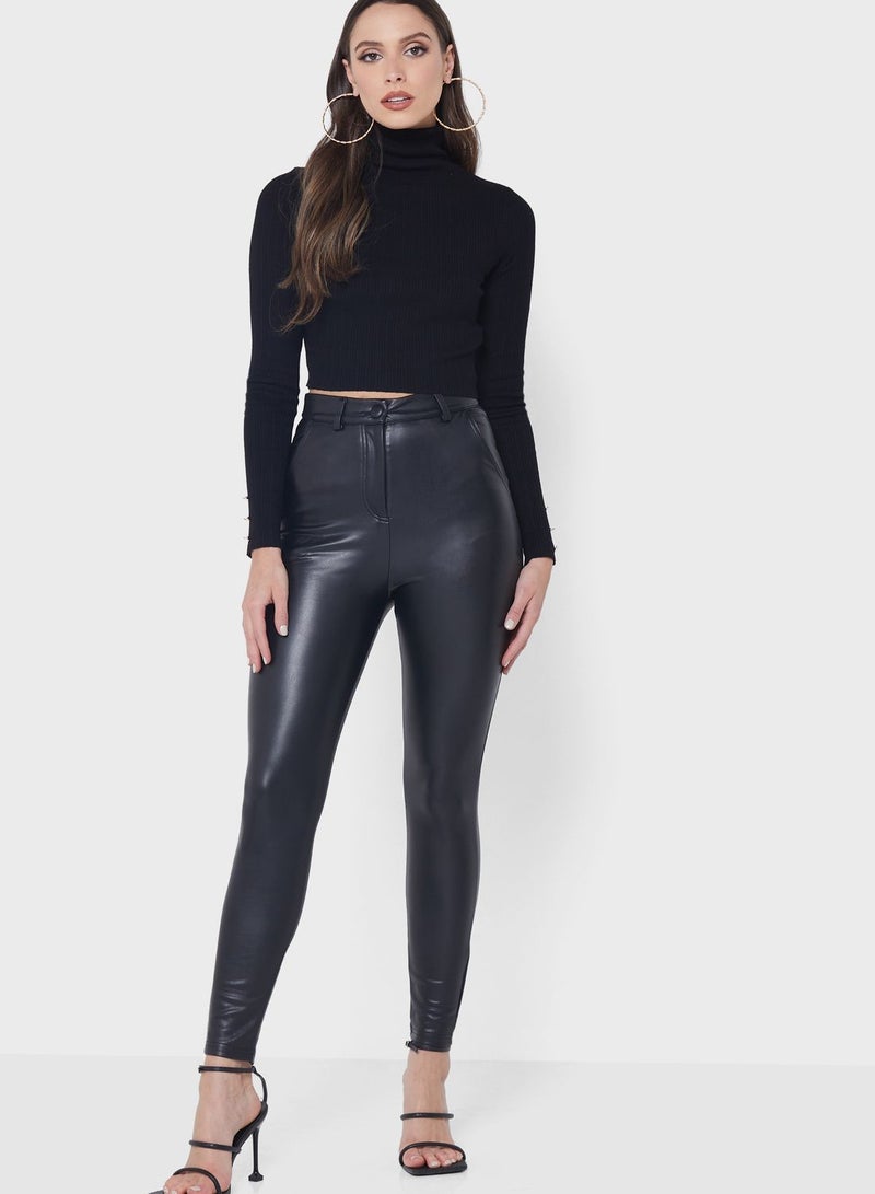 Leather Butter Fly Legging