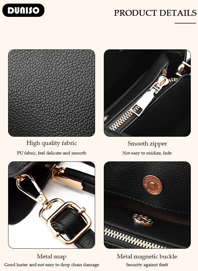 Women's Fashion Handbag Faux Leather Crossbody Bag For Women Large Capacity Tote Bags Top Handle Satchel Fashionable Travel Shoulder Bag For Ladies