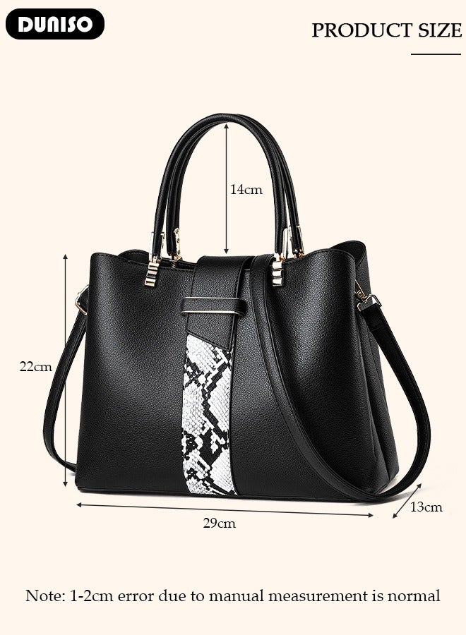 Women's Fashion Handbag Faux Leather Crossbody Bag For Women Large Capacity Tote Bags Top Handle Satchel Fashionable Travel Shoulder Bag For Ladies