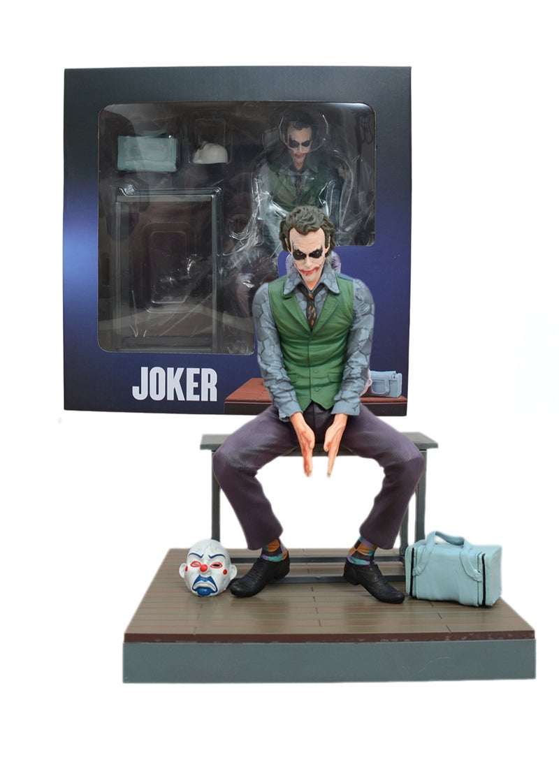 Joker Heath Ledger Sitting Figure Desktop Model Ornament (About 26.5cm High)