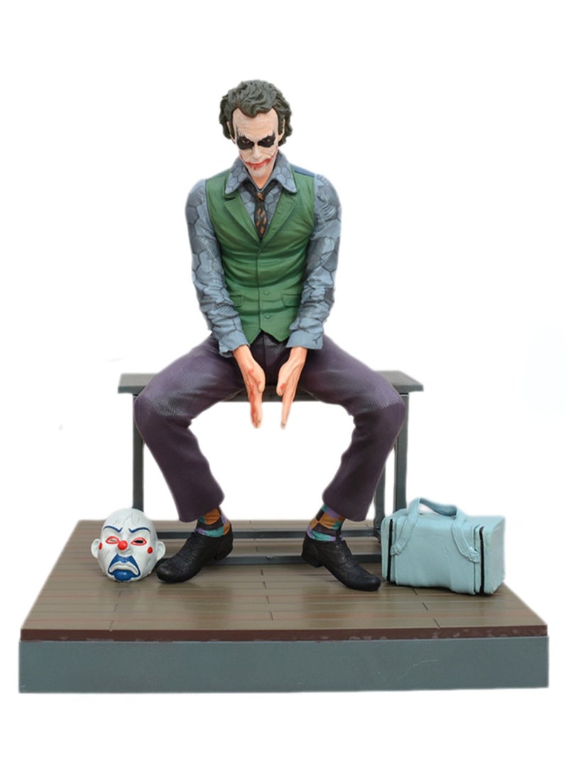 Joker Heath Ledger Sitting Figure Desktop Model Ornament (About 26.5cm High)