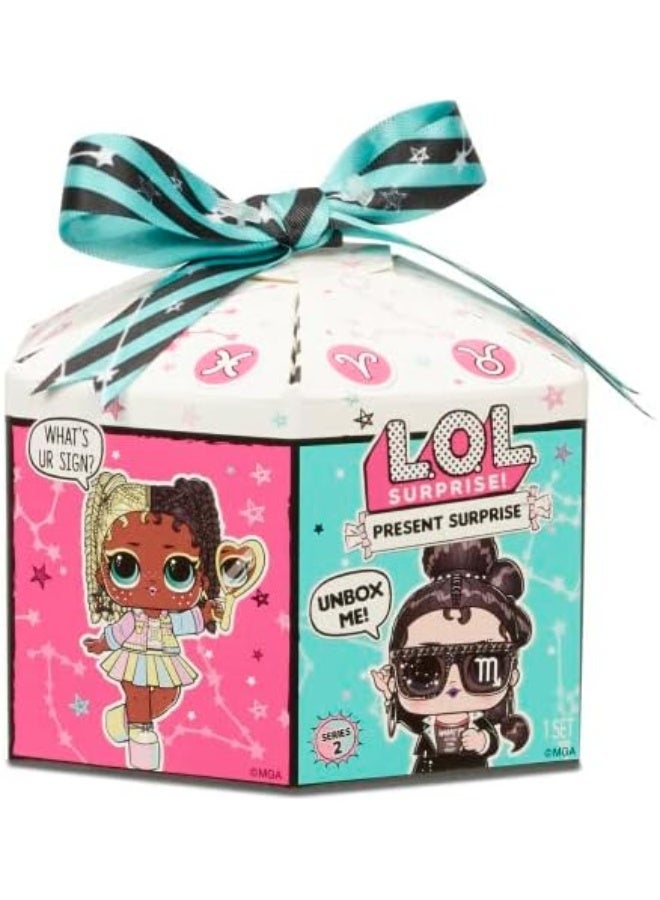 L.O.L. Surprise! Present Series 2 Glitter Shimmer Star Sign Themed 8 Surprises, Accessories, Dolls