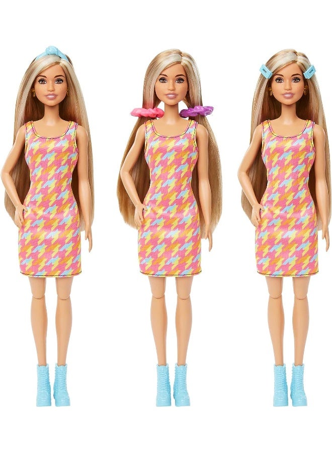 Barbie Doll and Hair Salon Playset, Color-Change Hair