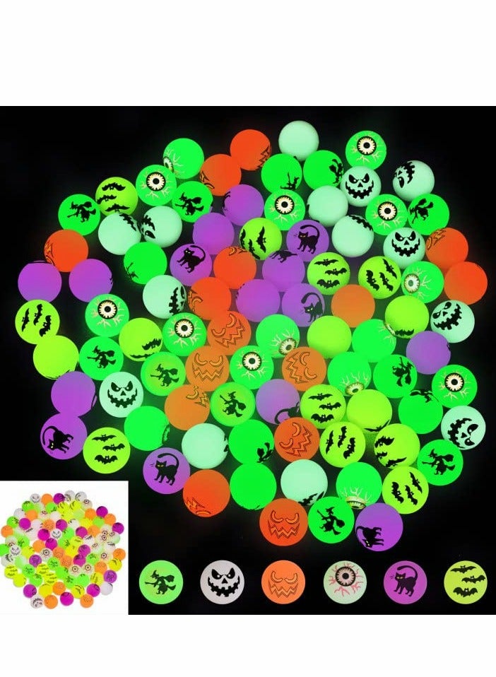 Glow in The Dark Bouncy Balls for Kids, 36 Pack Rubber Balls, Perfect for Party Favors, Goodie Bags, and Classroom Rewards