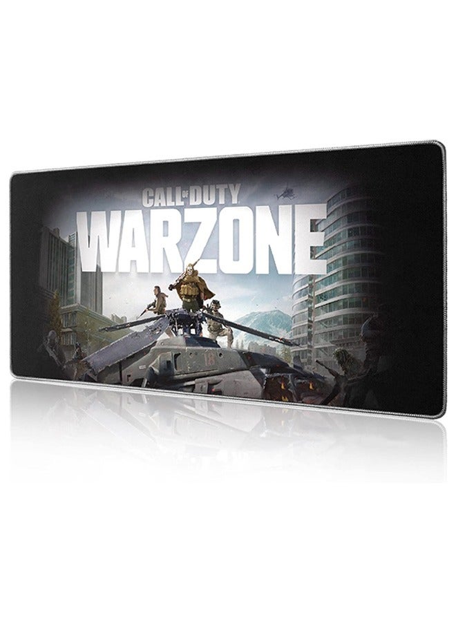 Gaming Mouse Pad Call of Duty Warzone The Drop, Extended XXL Large Black Home Office PC Computer Desk Accessories Keyboard Mousepad Mat with Non-Slip Rubber Base Stitched Edges