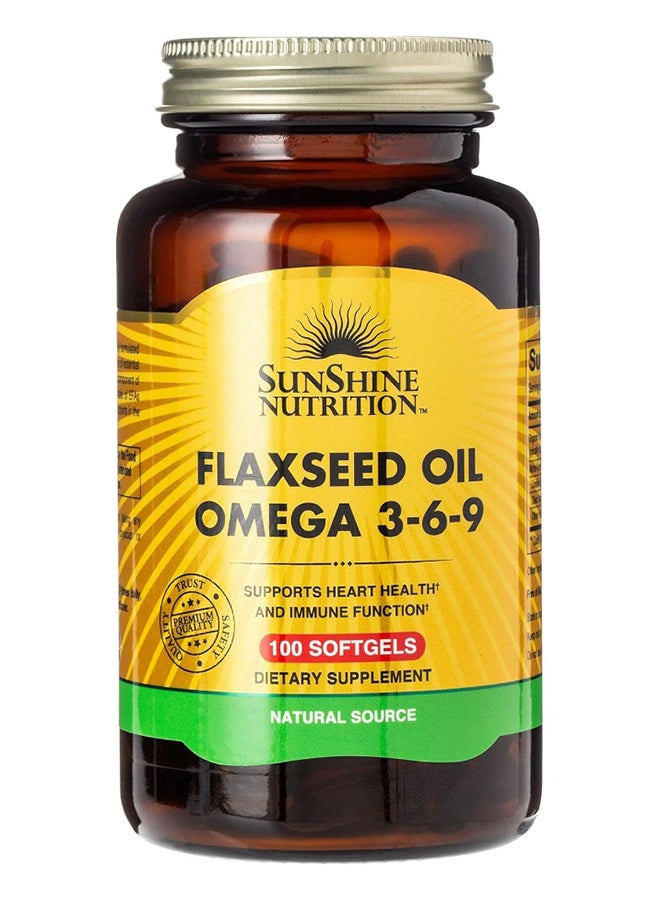 Organic Flaxseed Oil Omega 369 100 Softgels