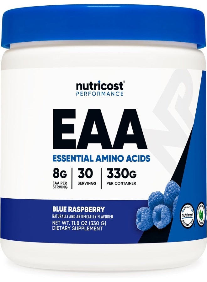 Eaa Powder 30 Servings Blue Raspberry - Essential Amino Acids - Non-Gmo, Gluten Free, Vegetarian Friendly