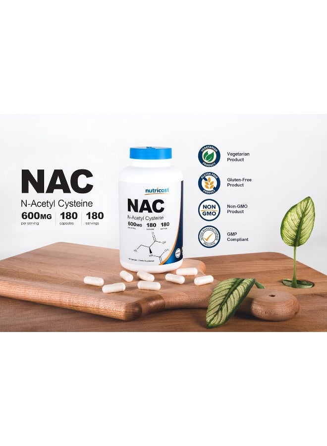 N-Acetyl L-Cysteine Nac 600Mg 180 Capsules