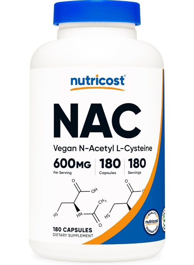 N-Acetyl L-Cysteine Nac 600Mg 180 Capsules