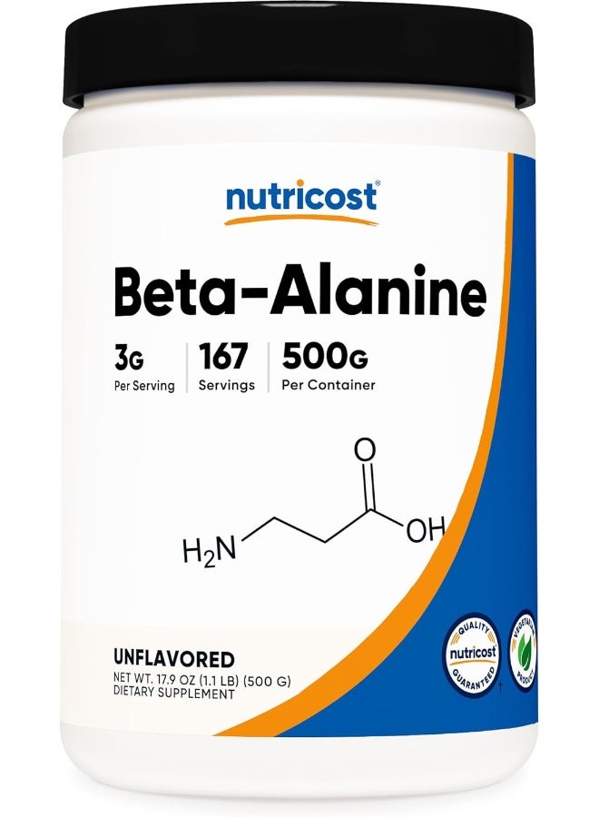 Beta Alanine Powder - Pure Beta Alanine, Gluten Free And Non-Gmo