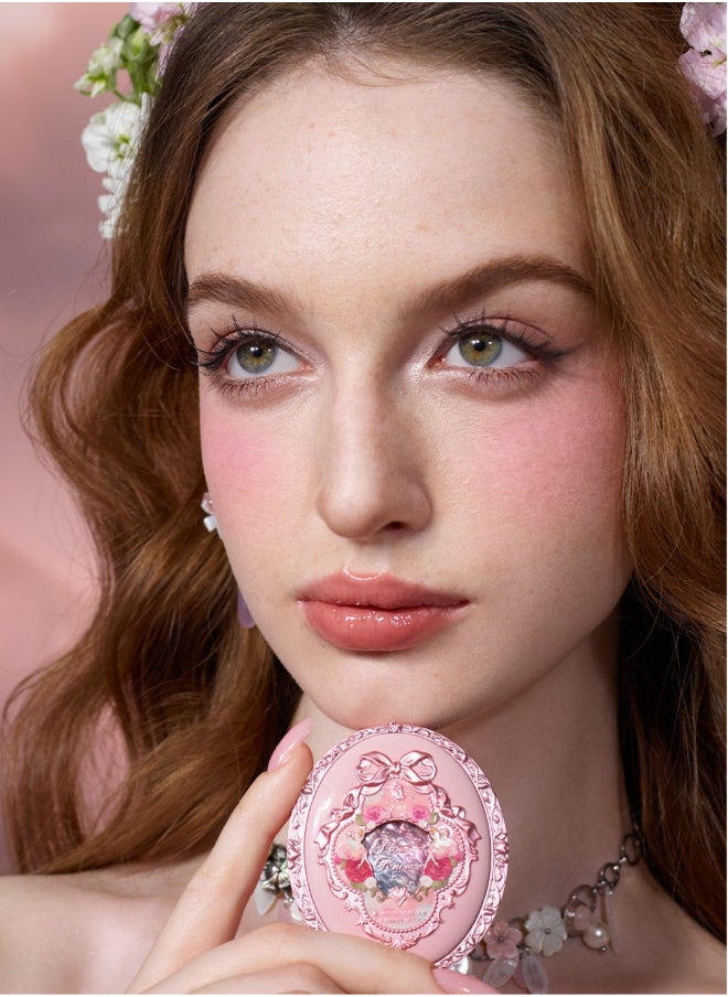 Midsummer Fairytales Velvet Embossed Blush Long-Lasting Lightweight & Buildable Powder Blush-02 Dreaming Butterfly