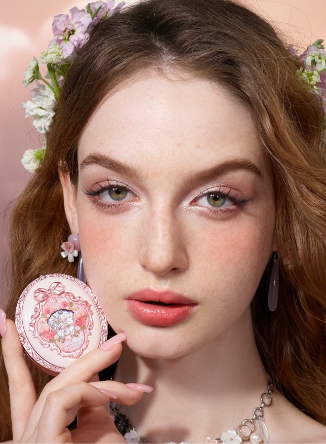 Midsummer Fairytales Velvet Embossed Blush  Long-Lasting Lightweight & Buildable Powder Blush-01 Blooming Days