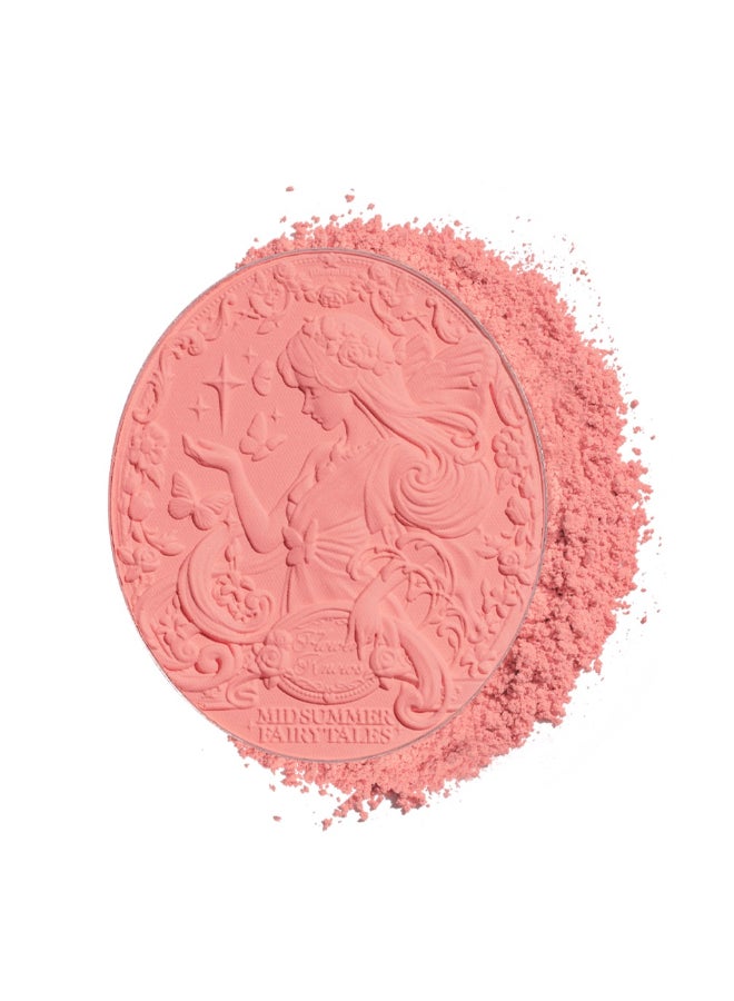 Midsummer Fairytales Velvet Embossed Blush  Long-Lasting Lightweight & Buildable Powder Blush-01 Blooming Days