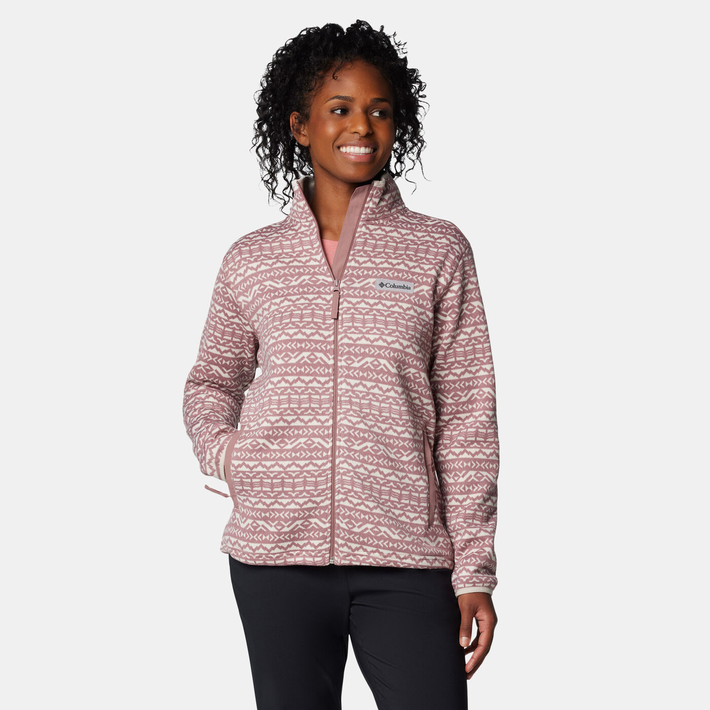 Women's Sweater Weather Printed Full-Zip Jacket