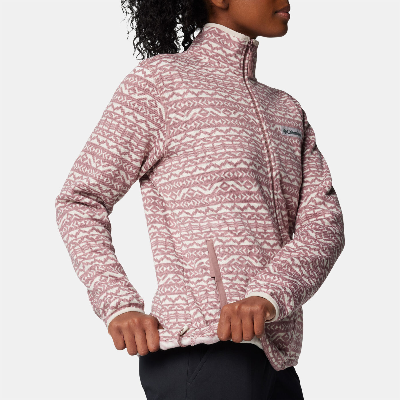 Women's Sweater Weather Printed Full-Zip Jacket