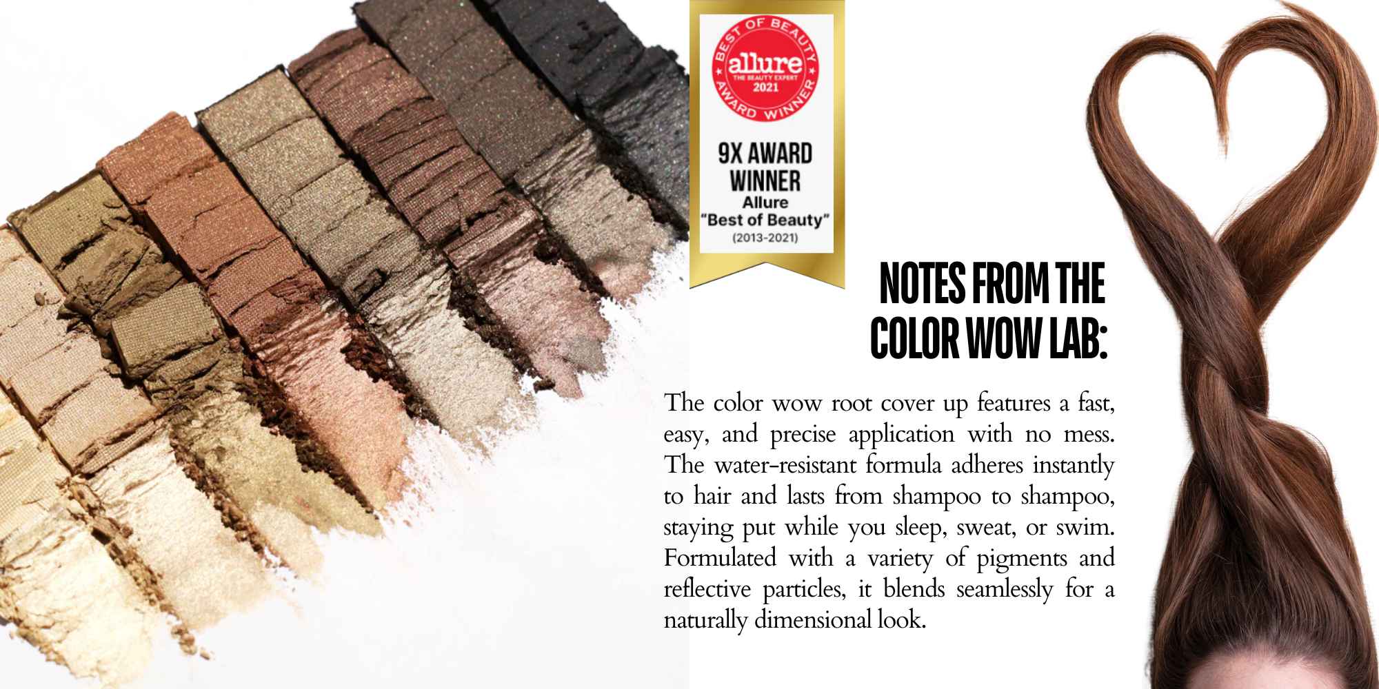 Root Cover Up, Light Brown, 2.1g – Root Concealer for Gray Hair with Natural Finish