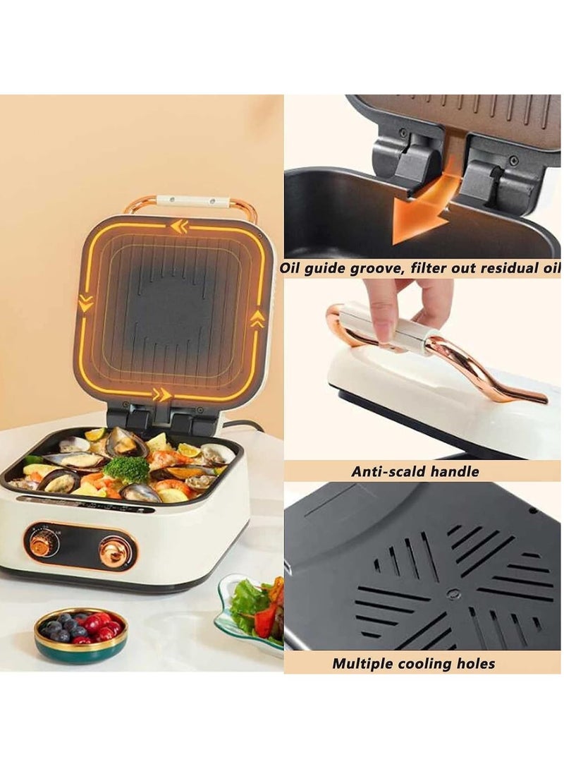 SILER CAEST Multifunctional Electric Frying Pan & Grill+Hotpot, SC-9826/White