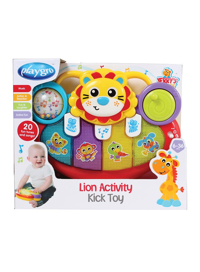 Playgro Lion Activity Kick Toy Piano - Engage Your Baby's Senses, Educational STEM Toys for Babies of 6 Months and above, Multicolor