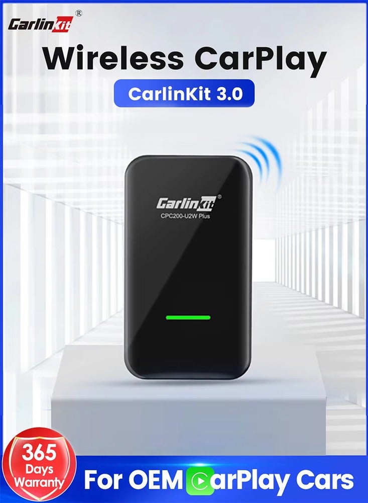 Carlinkit 3.0 Carplay Wireless Adapter U2W Car Play Box Bluetooth Wifi Auto Connect for Original Car Multimedia Wired to Wireless