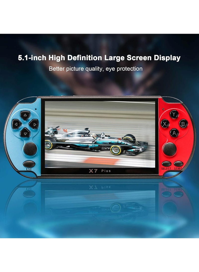 5.1inch X7 Plus Video Game Console Handheld Game Players Double Rocker 8GB Memory Built in 1000 Games MP5 Game Controller