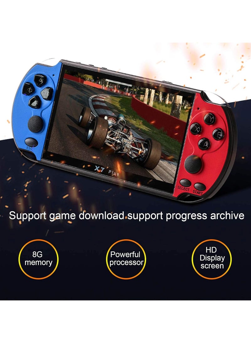 5.1inch X7 Plus Video Game Console Handheld Game Players Double Rocker 8GB Memory Built in 1000 Games MP5 Game Controller