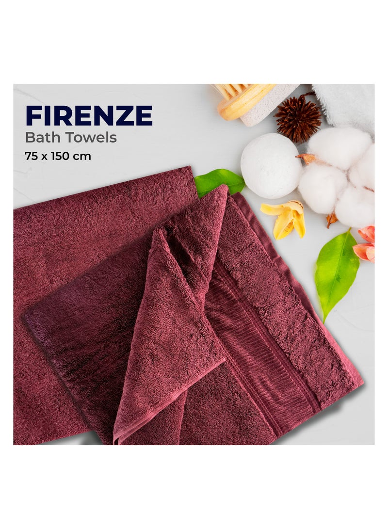 DUKE Firenze Eco-Friendly Luxurious Cotton Bath Towels (Pack of 2) 75X150 cm Ultra Soft Bath Towels Quick Dry, Absorbent, Durable & Washable Towels Easy To Care 100% Cotton Bath Towels