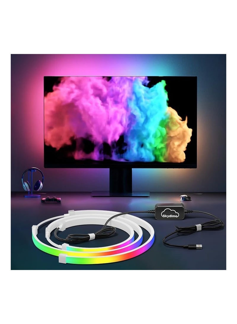 Gaming Monitor LED Backlight with Music Sync RGB+IC Ambient Lighting, Software-Controlled Color Effects for 24