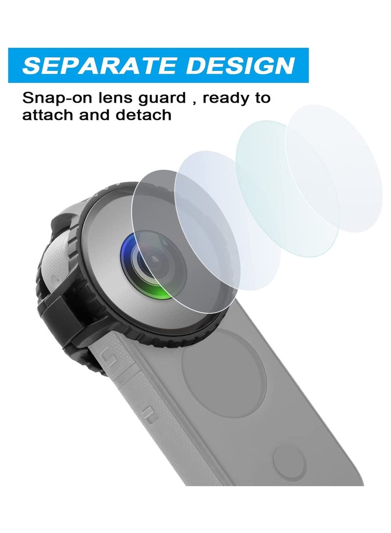 Upgraded Version Lens Protective Cover - Designed specifically for Insta360 One X2 camera lens, it offers waterproof, anti-oil, anti-dust, and anti-collision protection to prevent scratches.