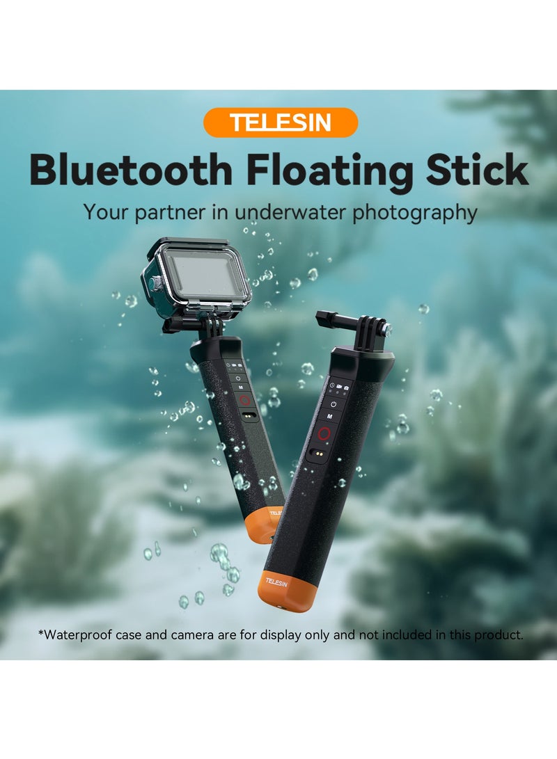 Bluetooth underwater remote control camera buoyancy rod, supports shooting, mode switching, remote control on/off functions, can be used in water depths within 15 meters, supports multiple models: GoPro 12/11/10/9/8