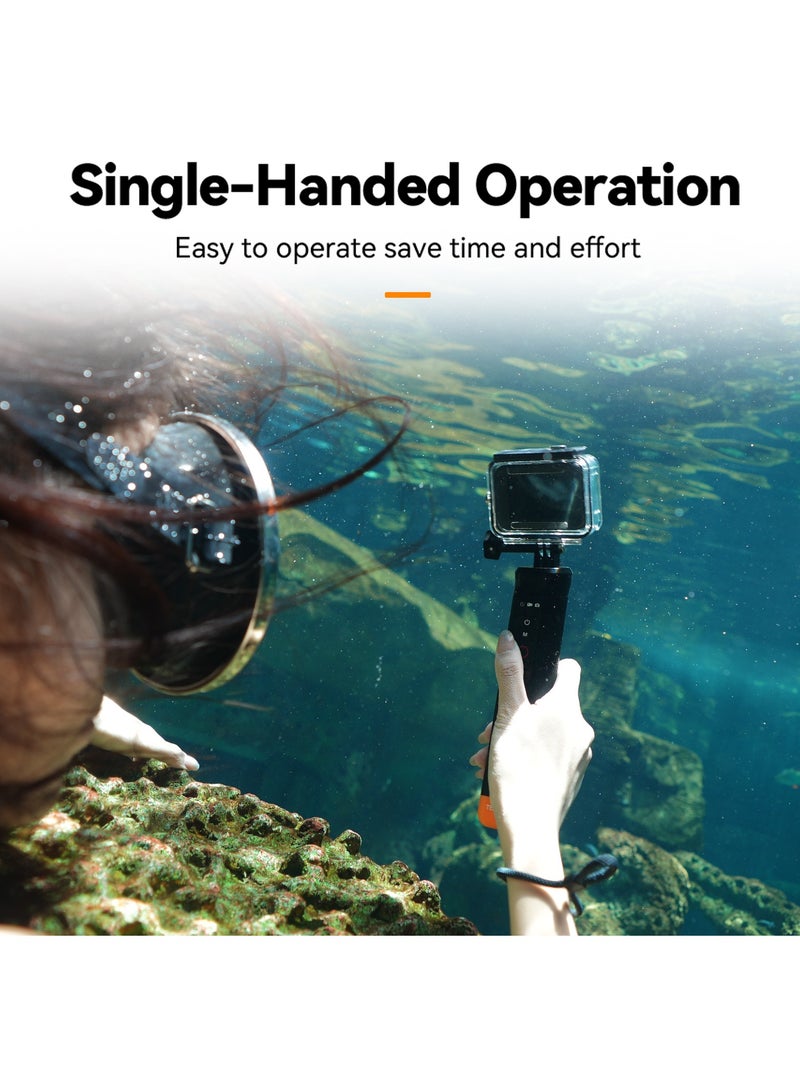 Bluetooth underwater remote control camera buoyancy rod, supports shooting, mode switching, remote control on/off functions, can be used in water depths within 15 meters, supports multiple models: GoPro 12/11/10/9/8