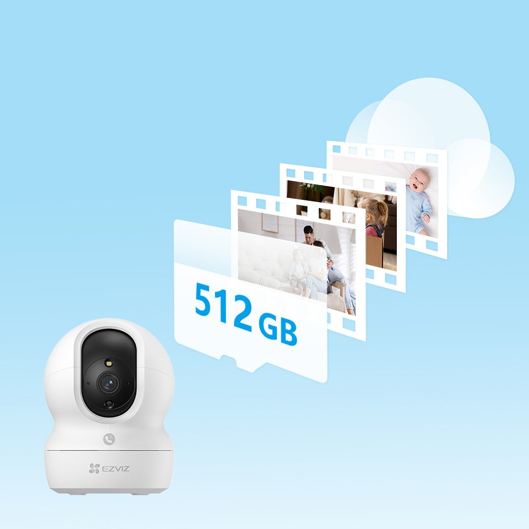 CP1 Pro 360 Degree Smart Security Camera (White) One-Touch Call / Up to 512GB SD Card Support / 1080P Full HD / Privacy Mode / Alexa Google Assistant / Motion Detection & Human Detection / 2-Way Audio / Night Vision