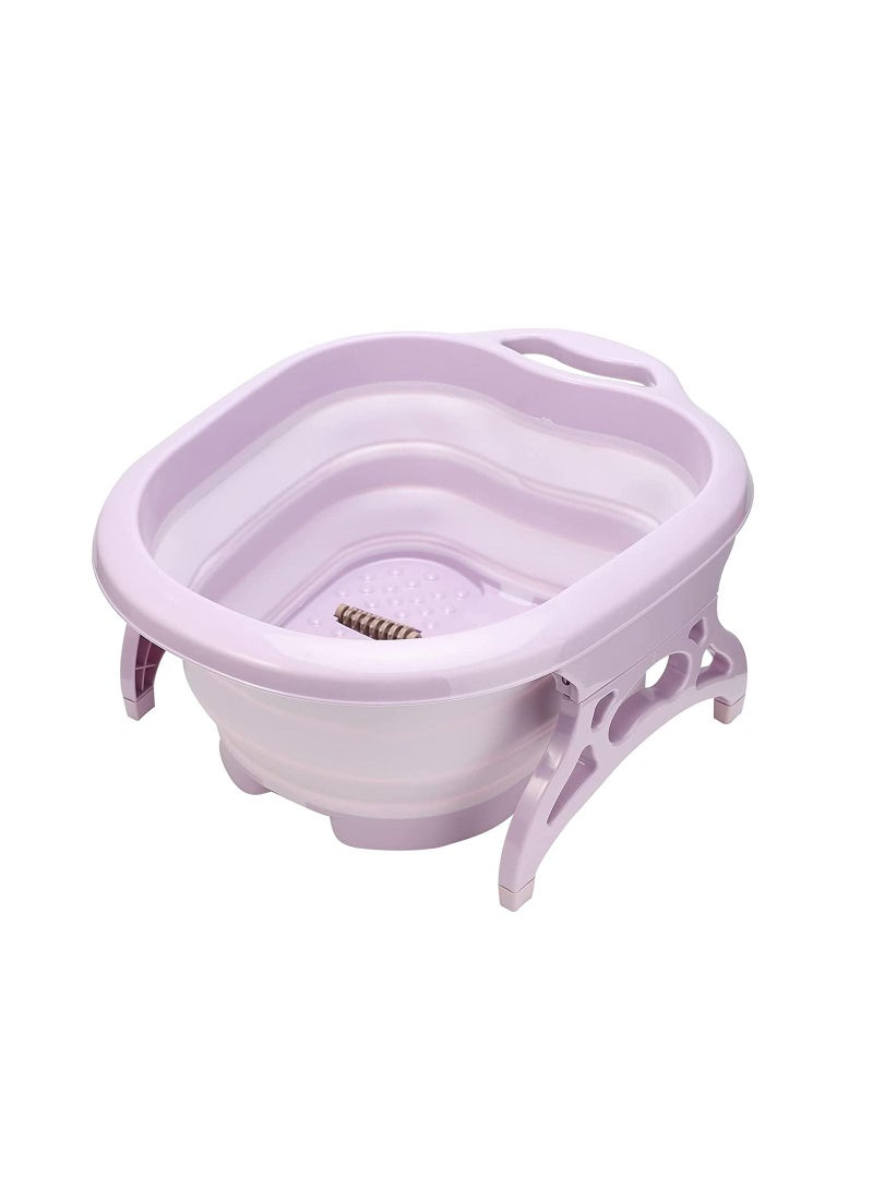 Folding Foot Care Tub Portable Foot Wash Massage Bucket Travel Folding Bucket with 4 Massage Balls Bathing Feet in Winter -slip Handle Endurable.