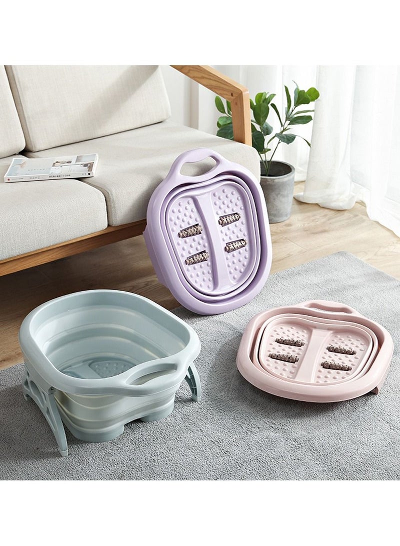 Collapsible Portable Foot Spa Soaking Bath Tub with Foot Massage Rollers Pedicure Massage Bucket for Tired Feet Stress