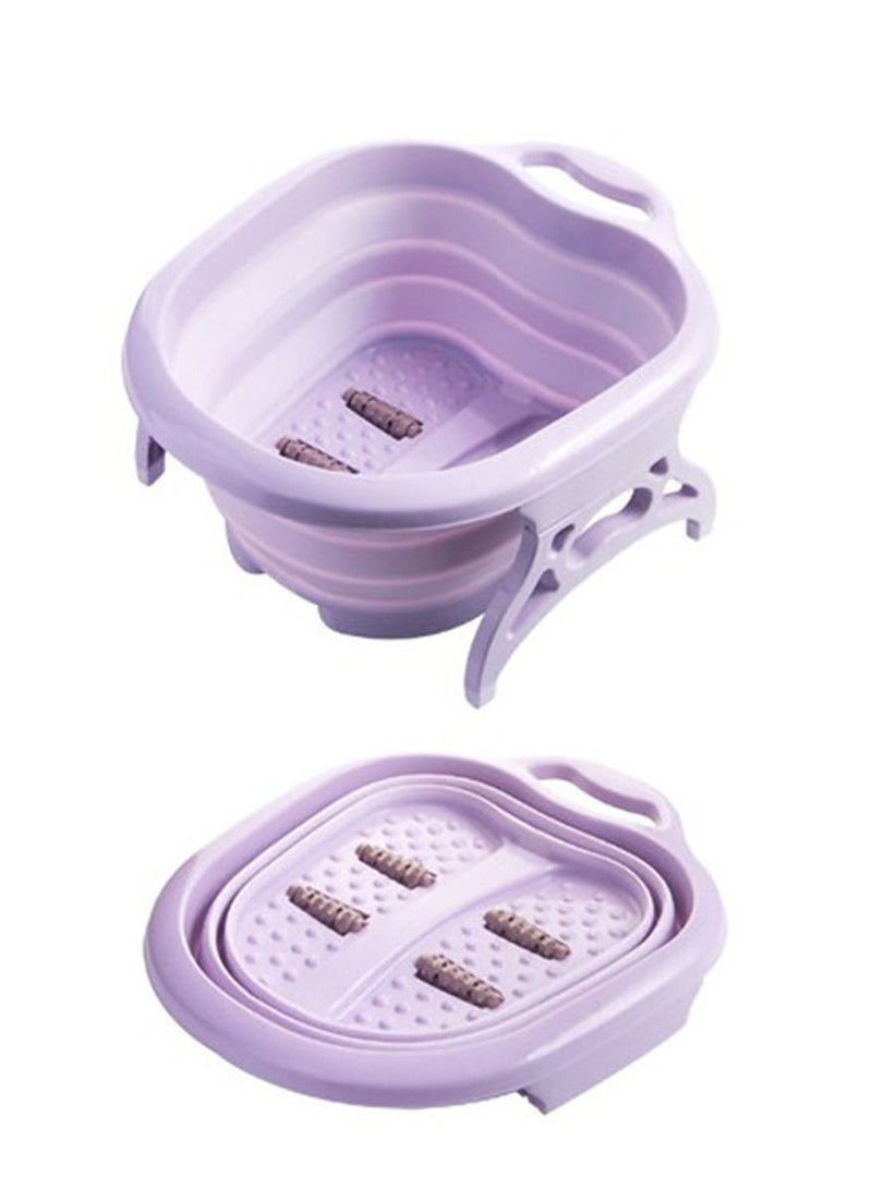 Collapsible Portable Foot Spa Soaking Bath Tub with Foot Massage Rollers Pedicure Massage Bucket for Tired Feet Stress