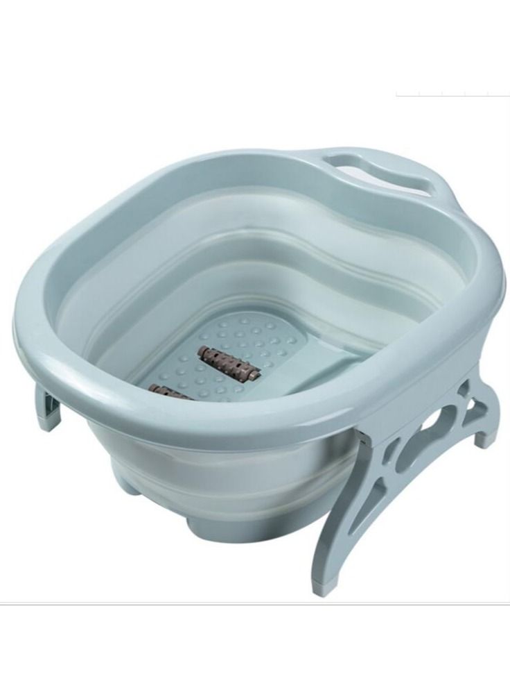 Portable Folding Travel Foldable Foot Spa Pedicure Buckets Hot Water Tub Massage Footbath plain foaming massage bucket Plastic foot bath basin large heightening footbath fording barrel Reduce Pressure