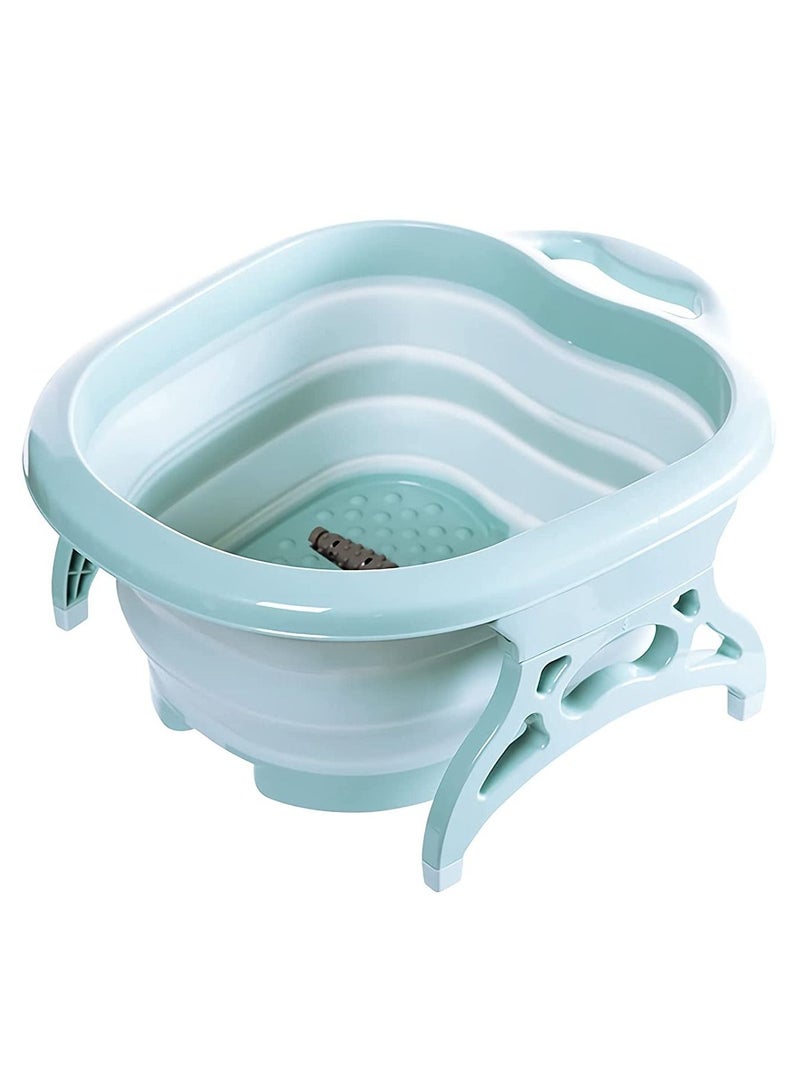 Portable Folding Travel Foldable Foot Spa Pedicure Buckets Hot Water Tub Massage Footbath plain foaming massage bucket Plastic foot bath basin large heightening footbath fording barrel Reduce Pressure