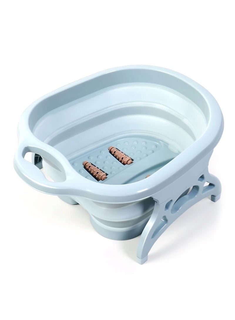 Portable Folding Travel Foldable Foot Spa Pedicure Buckets Hot Water Tub Massage Footbath plain foaming massage bucket Plastic foot bath basin large heightening footbath fording barrel Reduce Pressure