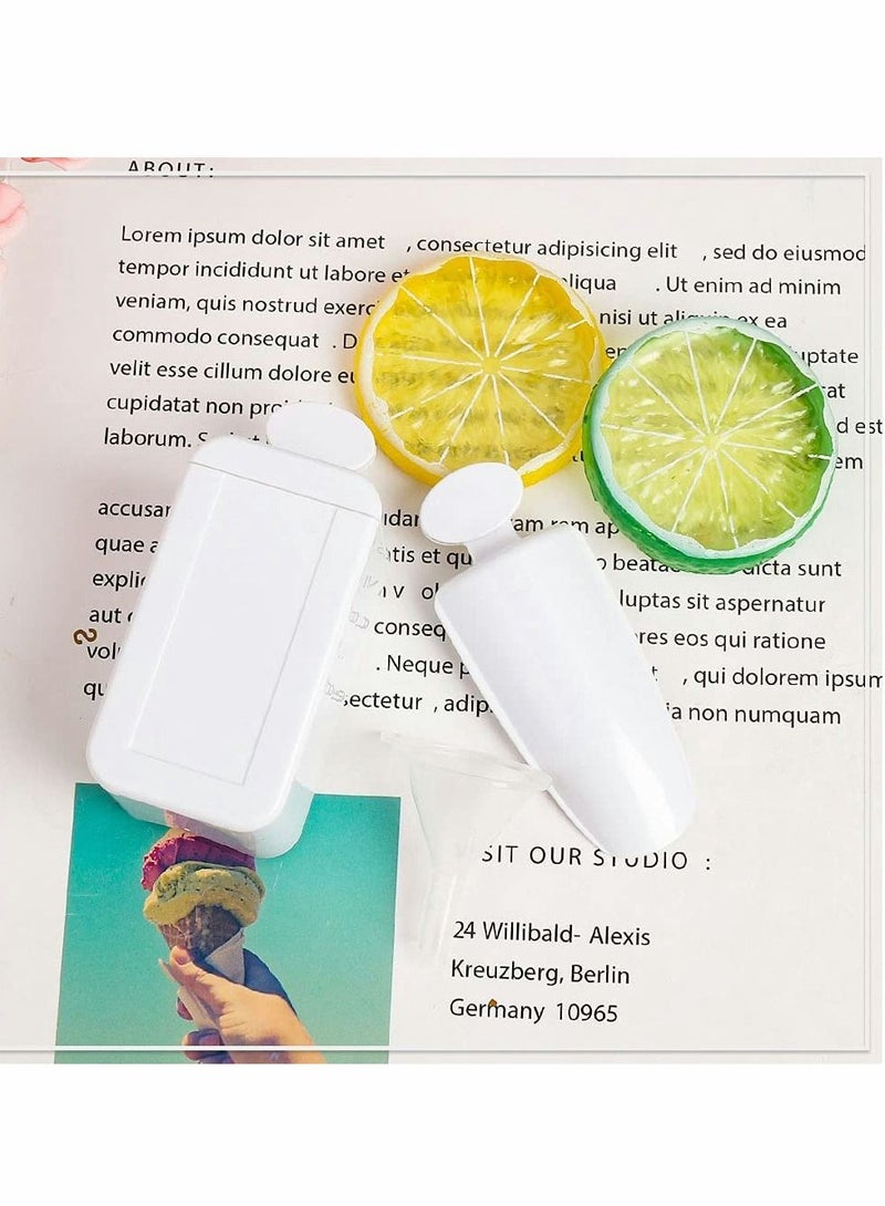 Nail Art Dip Powder Recycling Tray System, Container Portable Dipping Storage Box with Soft Colorful Brush for and Makeup Tool