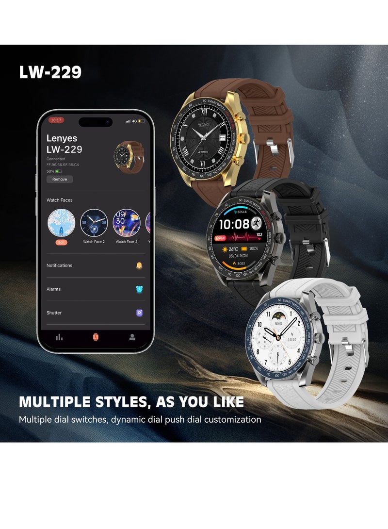 Lenyes LW-229 Smart Watch with Bluetooth Calling Function,1.39 inch high-definition touch screen, Memory 128M , suitable for iPhone/Android, IPX67 WATERPROOF