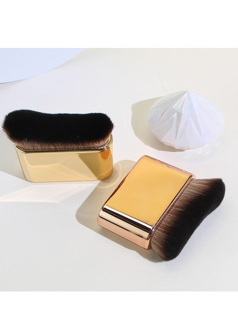Foundation Makeup Brush,  Face Blush Brush, Handless Makeup Blender, Liquid Powder Foundation Brush, for Blending Liquid, Cream or Flawless Powder Cosmetics 2pcs