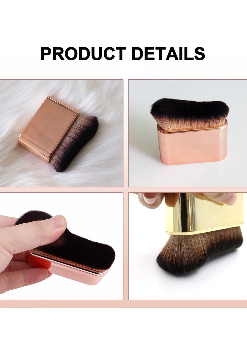 Foundation Makeup Brush,  Face Blush Brush, Handless Makeup Blender, Liquid Powder Foundation Brush, for Blending Liquid, Cream or Flawless Powder Cosmetics 2pcs