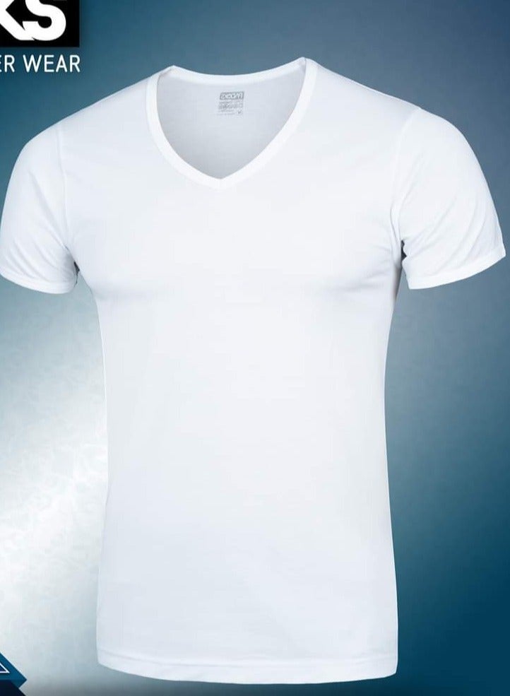 Set of 6 pieces Men's V-neck half sleeve cotton undershirt