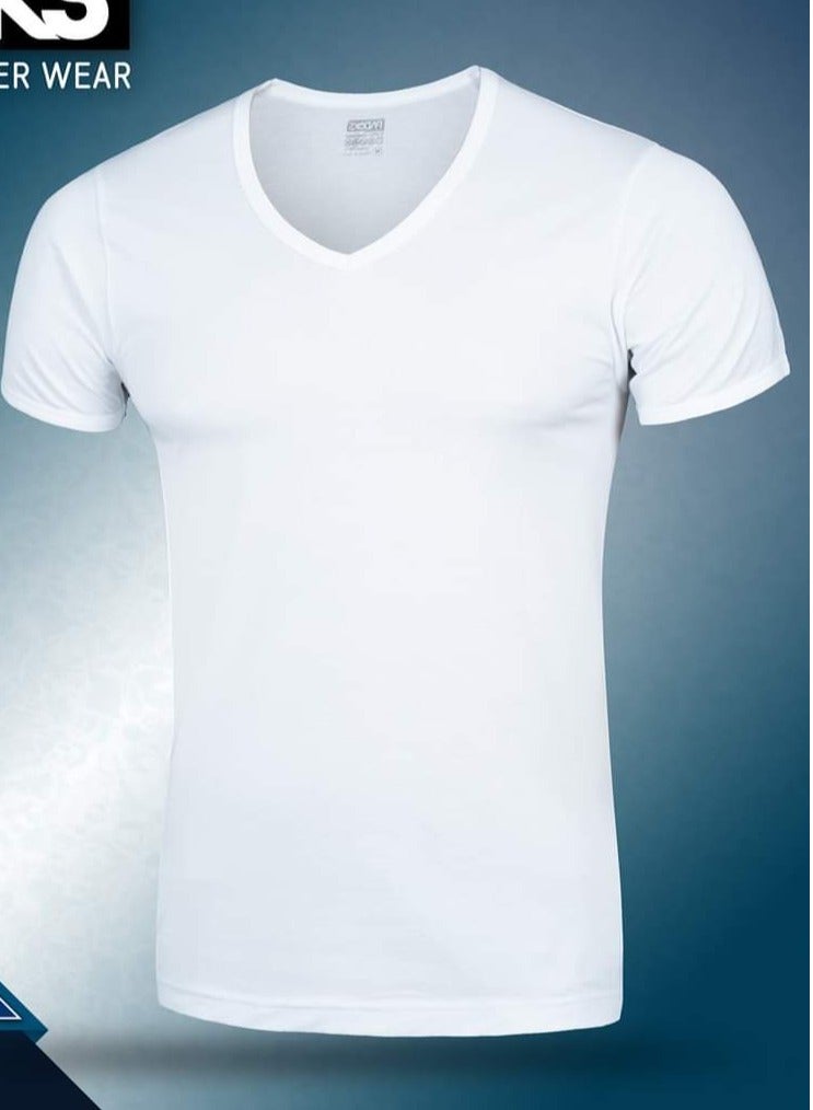 Set of 6 pieces Men's V-neck half sleeve cotton undershirt