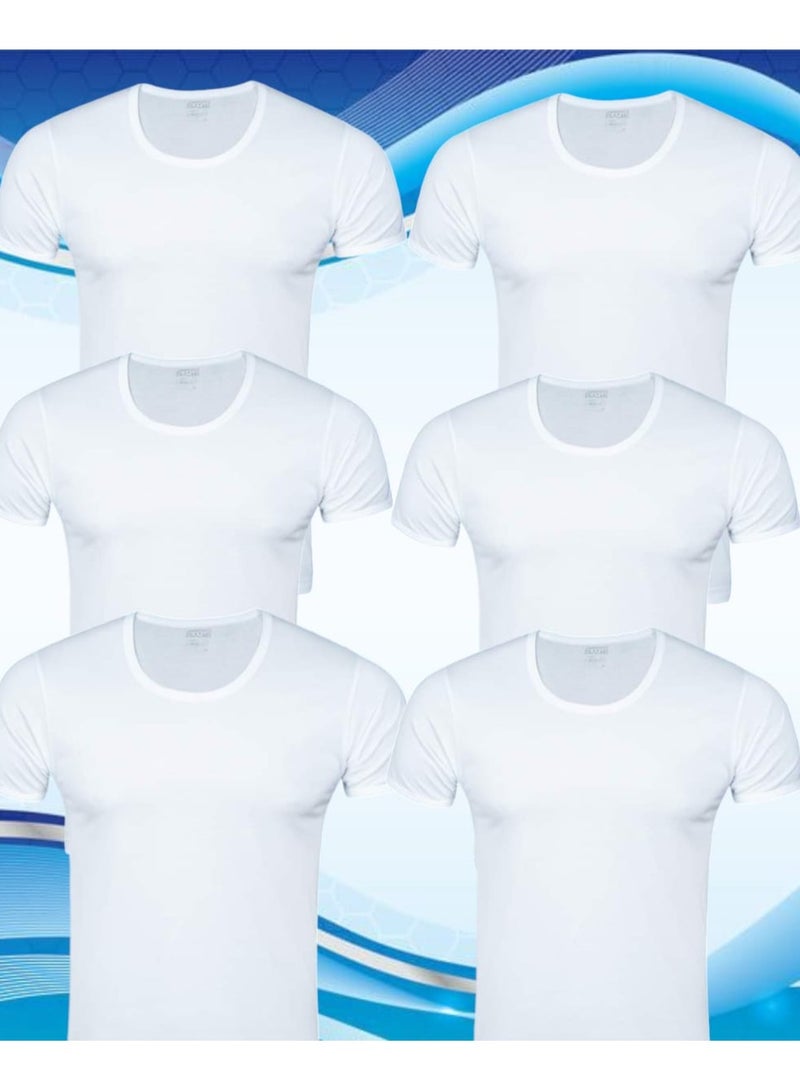 Men's half-sleeve t-shirt set of 6 pieces