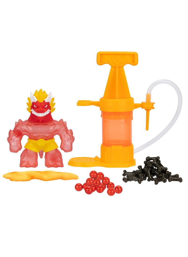Hero Creator Blazagon | Customizable Action Figure | Includes 3 Unique Goo Fillings (Bones, Marbles, Goo), Stretchable Up to 20 Inches, Special Creator Chamber | Unisex | Ages 4+