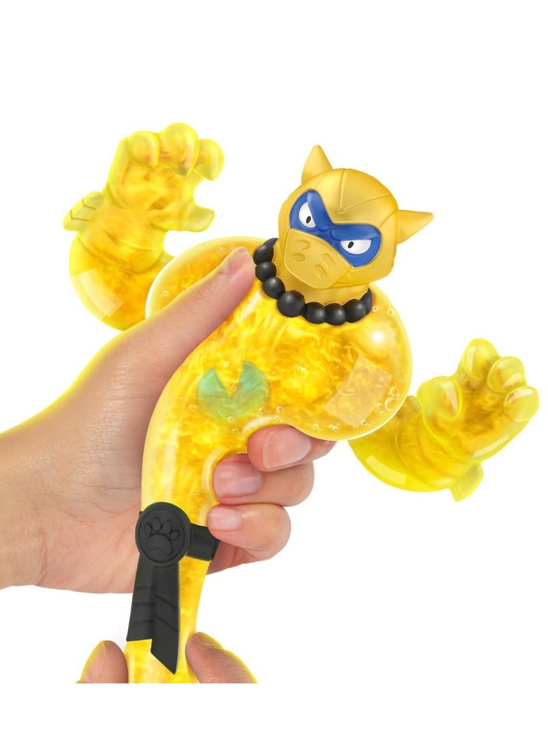 Heroes of Goo Jit Zu -Shifters Versus Pack: Liquid Gold Pantaro VS Shadow Orb Scorpius: Two Super Stretchy, Stretchy Action Figures with Unique Slime Filling and Slime, 41407