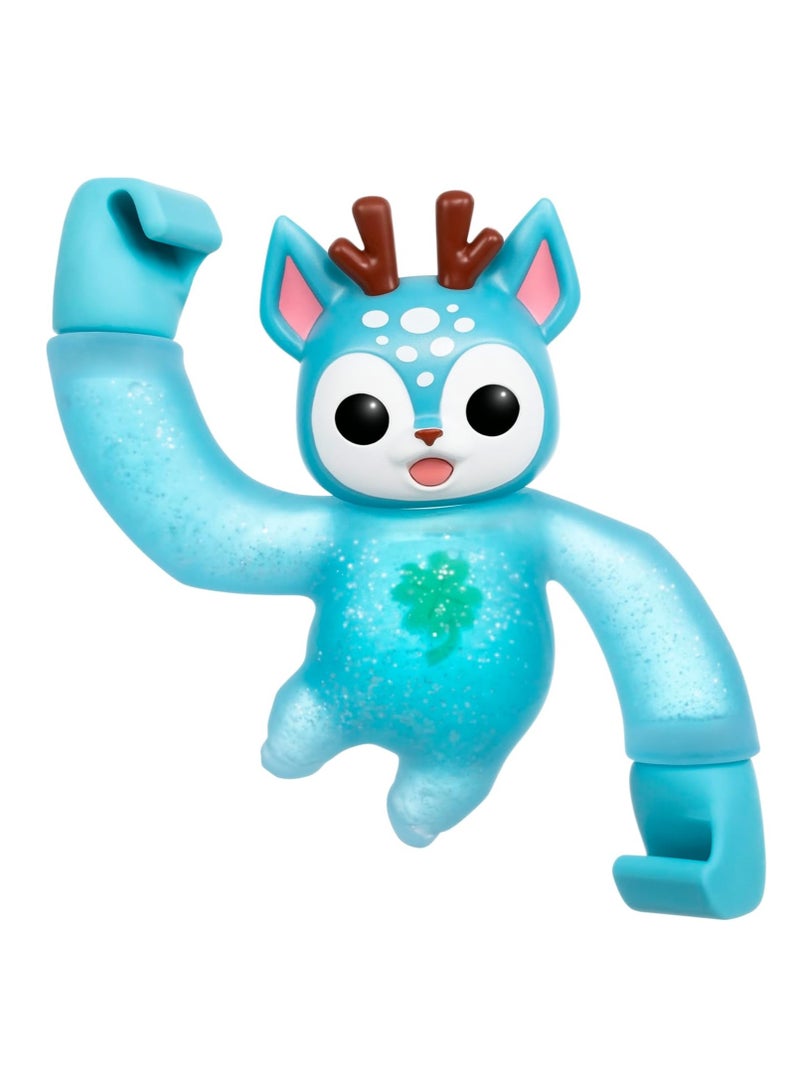 Hug n' Hang Zoogooz - Duroo Deer. an Interactive Electronic Squishy Stretchy Toy Pet with 70+ Sounds & Reactions. Stretch, Squish & Link Their Hands. Display Them & Hang Them Around