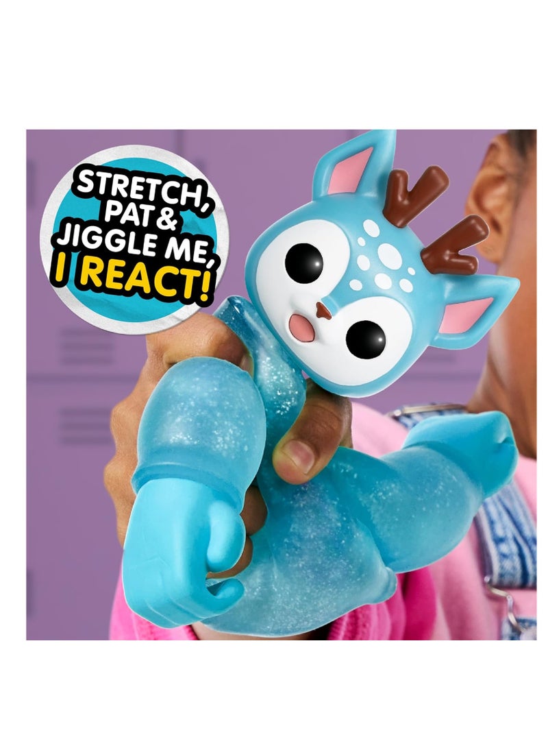 Hug n' Hang Zoogooz - Duroo Deer. an Interactive Electronic Squishy Stretchy Toy Pet with 70+ Sounds & Reactions. Stretch, Squish & Link Their Hands. Display Them & Hang Them Around